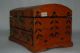 9.  4” Authentic Antique Old Chinese Casket - - - Wood Case & Handmade (promotion) Cabinets photo 7