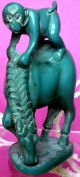 Stone Statue Of Monkey On Horse - Symbolism For Success Must See Great Gift Nr Horses photo 1