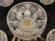 Large Antique Hollywood Regency Cut Crystal,  Brass,  And Marble Centerpiece Metalware photo 9