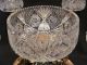 Large Antique Hollywood Regency Cut Crystal,  Brass,  And Marble Centerpiece Metalware photo 10