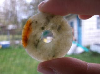 Chinese Antique Circular Jade Pendant photo