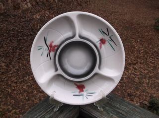 California Mid - Century Modern American Art Pottery Abstract Chip - N - Dip Platter photo