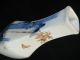 Japanese Antique 100 Year Old Ceramic Sake Carafe Bamboo Bird Tokuri Vase Vases photo 3