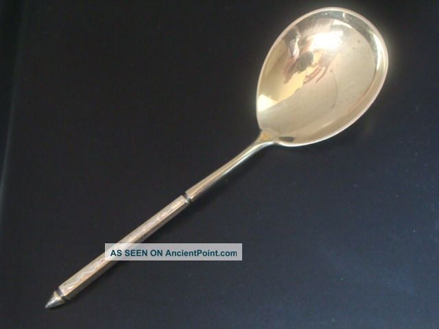 Antique Unusual W&s Sorensen 830 Danish Silver Sugar Spoon Highly Collectible Russia photo