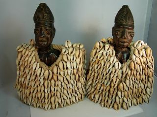 Ere Ibeji Twins With Cowrie Shell Jackets,  Yoruba / Santeria photo