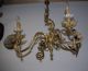 Lovely - Antique French Gilt Bronze 4 - Light Chandelier With Cherub Chandeliers, Fixtures, Sconces photo 2