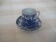 Antique Chinese Blue And White Porcelain Demitasseteacup And Saucer - Delicate - Glasses & Cups photo 3