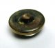 Antique Glass In Metal Button Design Under Surface W/ Brass Border Buttons photo 2