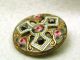 Antique French Enamel Button Pierced Floral Triad With Cut Steel Accents Buttons photo 1