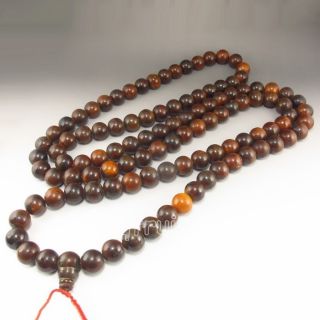 Chinese Horn Necklace 108 Buddhist Prayer Beads photo