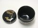 E446: Japanese Lacquer Ware Powdered Tea Container With Makie Of Bamboo. Tea Caddies photo 3