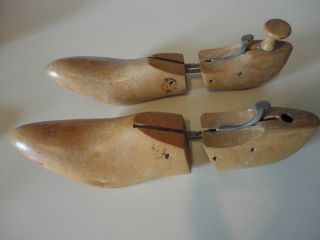 Vintage J & J Slater Wooden Shoe Trees / One Pair / Stretchers / Size 6 - 1/2 photo