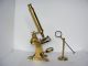 Brass Microscope By Pillischer Of London C.  1860 With Accessories Other photo 9