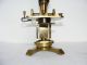 Brass Microscope By Pillischer Of London C.  1860 With Accessories Other photo 5