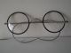 Old Vintage German Wire Eyeglasses Spectacles In Case Optical photo 1