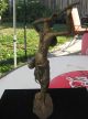 Antique Japanese Bronze Man Statue Playing Flute Kwan-yin photo 4