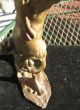 Antique Japanese Bronze Man Statue Playing Flute Kwan-yin photo 6