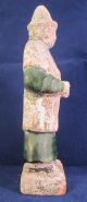 Antique Chinese Terra Cotta W/paint Of A Warrior Ancient And Rare Men, Women & Children photo 3