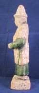 Antique Chinese Terra Cotta W/paint Of A Warrior Ancient And Rare Men, Women & Children photo 5