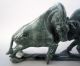 1735g 100%natural Hand - Carved Chinese Black Green Jade Cattle Statue Nr Other photo 2
