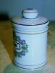 Vintage 1950s Porcelain Apothecary Vitamin Jar With Gold Trim Bottles & Jars photo 2