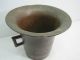 Antique 18th 19th Century Bronze Mortar Brass Pestle Large Heavy Pair Pharmacy Metalware photo 2