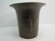 Antique 18th 19th Century Bronze Mortar Brass Pestle Large Heavy Pair Pharmacy Metalware photo 4