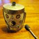 Antique Yin & Yan Bone And Silver Chained Snuff Bottle With Spoon Snuff Bottles photo 4