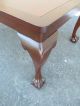 51508 Antique Mahogany Leather Top Coffee Table Stand 1900-1950 photo 4