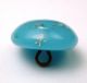 Antique Paperweight Glass Button Silver Flecks Over Turquoise Swirl Back Buttons photo 2