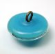 Antique Paperweight Glass Button Silver Flecks Over Turquoise Swirl Back Buttons photo 3