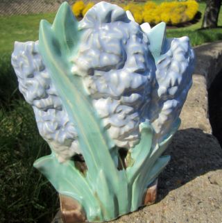 1950 Mccoy Art Pottery Hyacinth Flower Form Vase Matte Lavender Mothers Day Gift photo