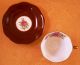 Foley Eb – Red Cup & Saucer,  Flowers Inside,  Gold Trimmed,  3007 Made In England Cups & Saucers photo 1