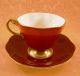 Foley Eb – Red Cup & Saucer,  Flowers Inside,  Gold Trimmed,  3007 Made In England Cups & Saucers photo 3