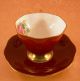 Foley Eb – Red Cup & Saucer,  Flowers Inside,  Gold Trimmed,  3007 Made In England Cups & Saucers photo 7