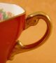 Foley Eb – Red Cup & Saucer,  Flowers Inside,  Gold Trimmed,  3007 Made In England Cups & Saucers photo 8