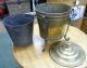 19th C English Brass & Wrought Iron Coal Scuttle W/removable Insert Metalware photo 7