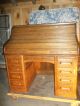 Large Antique S Curved Rolltop Roll Top Desk Professionally Restored 1800-1899 photo 1