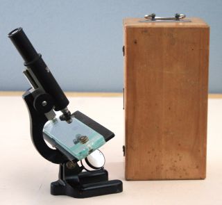 H Hauptner Berlin Vintage Trichinen Mikroskop Meat Inspection Microscope - C1916 photo