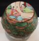 Antique Famille Rose Medallion Chinese Barrel Shape Lidded Jar Pot Tea Caddy Tea Caddies photo 2