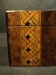 Wonderful Antique Walnut Box W/ Inlaid Decoration Boxes photo 5