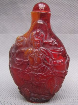 Collection Beautifully Carved Goddess Of Mercy Snuff Bottles photo
