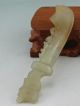 Chinese Xiuyan Jade Hand - Carved,  Statues Dragon Sword Handle Sword Long 12.  8cm Other photo 3