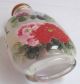 161 Peking Glass Inside Painting Blooming Peony Snuff Bottle&gift Box Snuff Bottles photo 1
