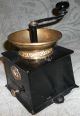 Antique/vintage Coffee Grinder Mill Kenrick & Sons Brass Cast Iron Wood Knob On Primitives photo 5