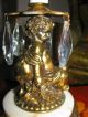 2 Vtg French Cherub Chandelier Candelabras Crystal Table Lamp Light Fixtures Old Chandeliers, Fixtures, Sconces photo 9