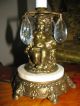 2 Vtg French Cherub Chandelier Candelabras Crystal Table Lamp Light Fixtures Old Chandeliers, Fixtures, Sconces photo 4