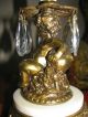 2 Vtg French Cherub Chandelier Candelabras Crystal Table Lamp Light Fixtures Old Chandeliers, Fixtures, Sconces photo 8