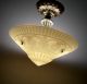 Antique Victorian Art Deco Semi Flush Mount Vintage Ceiling Lamp Light Fixture Chandeliers, Fixtures, Sconces photo 4