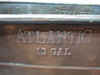 Handled Antique Atlantic Copper Boiler Laundry Wash Tub Trough Planter No Cover photo